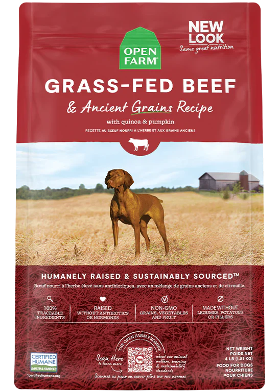 Open Farm | Grass Fed Beef & Ancient Grains | Dry Dog Food Near Me | ARMOR THE POOCH